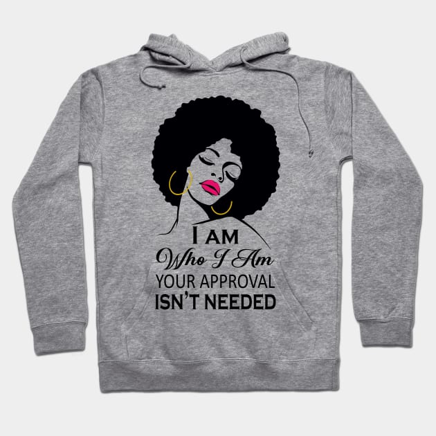 Black Queen Lady Curly Natural Afro African American Ladies Hoodie by Xonmau